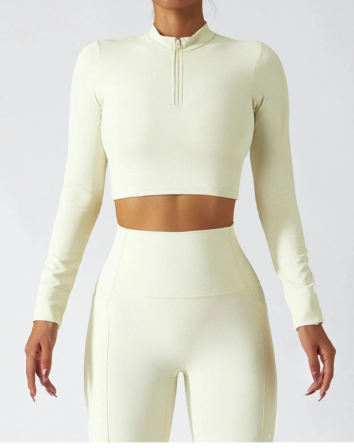 Long Sleeve Yoga Suit Running Training Belt Chest Pad Top - Bellarte Enchanté Long Sleeve Yoga Suit Running Training Belt Chest Pad Top